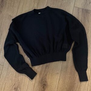 Madewell Black Cropped Sweater NWOT